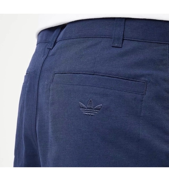 Adidas Skate Chino Men's Pants Blue 3 Stripe Baggy - Picture 2 of 6